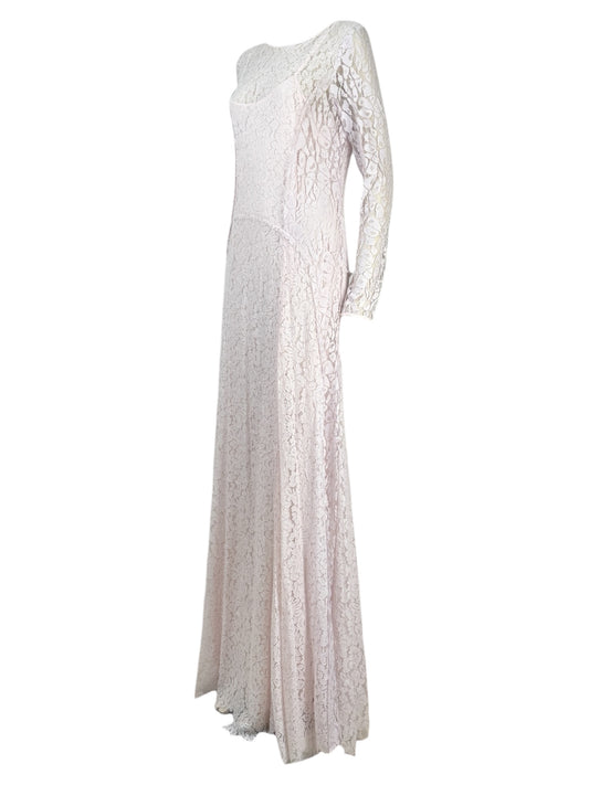 Nina Ricci Peter Copping - Autumn/Winter 2014-2015  - Long pink guipure dress