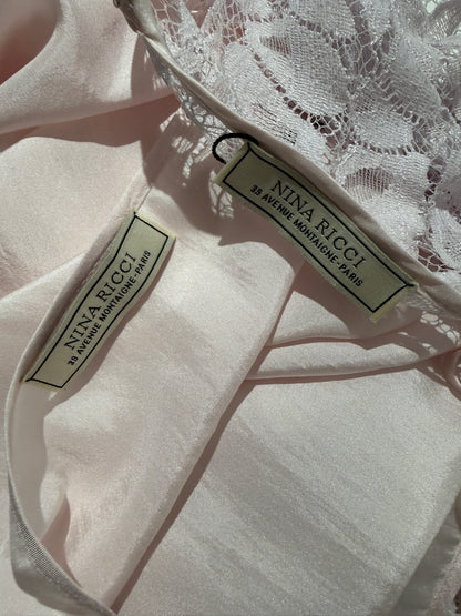 Nina Ricci Peter Copping - Autumn/Winter 2014-2015  - Long pink guipure dress