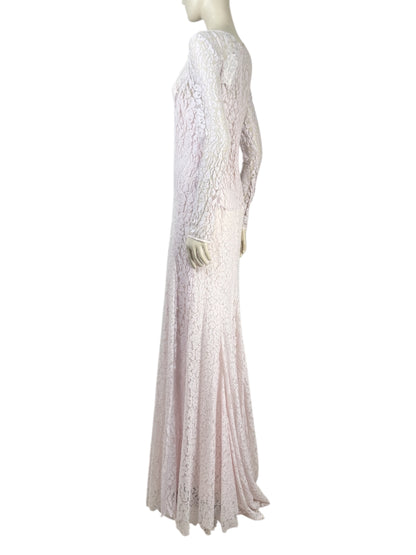 Nina Ricci Peter Copping - Autumn/Winter 2014-2015  - Long pink guipure dress