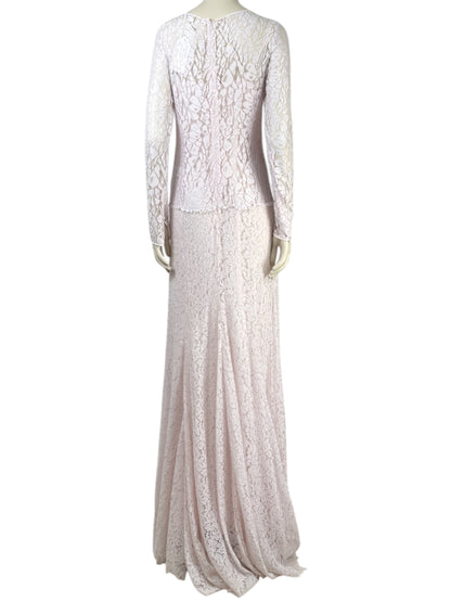Nina Ricci Peter Copping - Autumn/Winter 2014-2015  - Long pink guipure dress