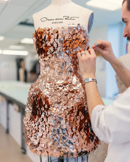Oscar de la Renta Fall 2024 Sculpture metallic dress