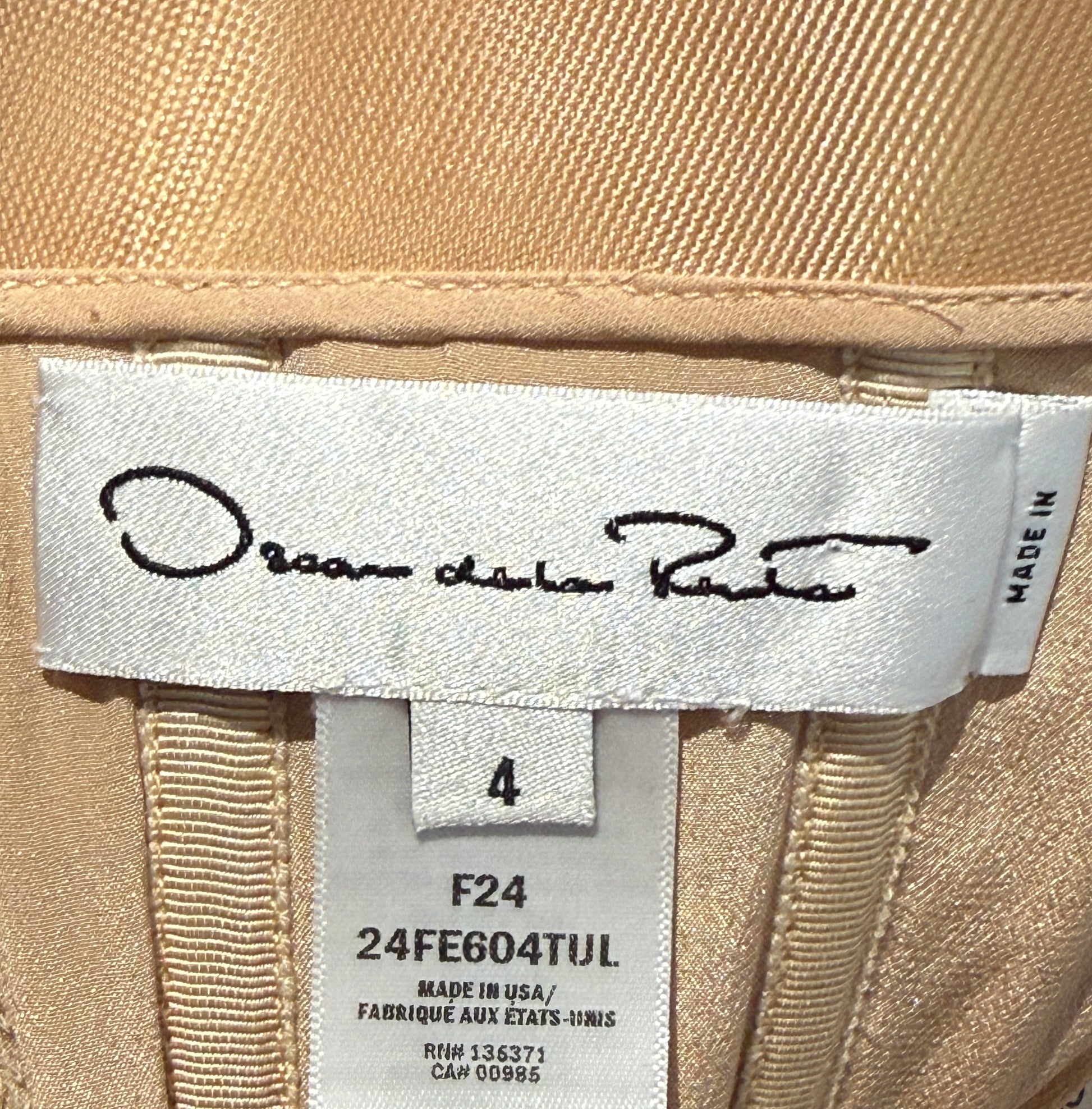 Oscar de la Renta Fall 2024 Sculpture metallic dress