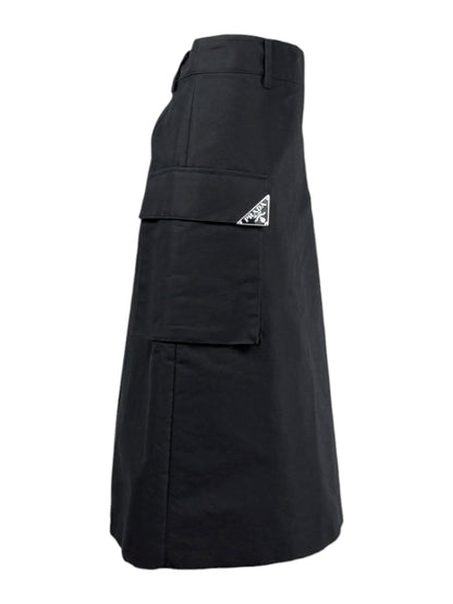 Prada 2023 black skirt trapeze