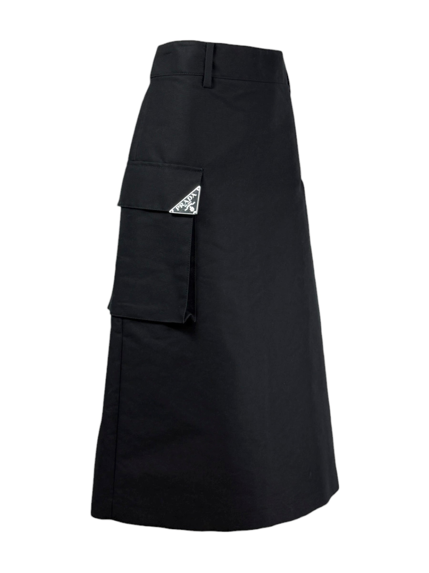 Prada 2023 black skirt trapeze
