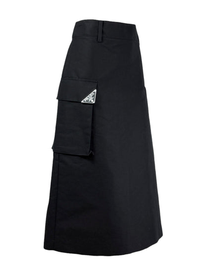 Prada 2023 black skirt trapeze