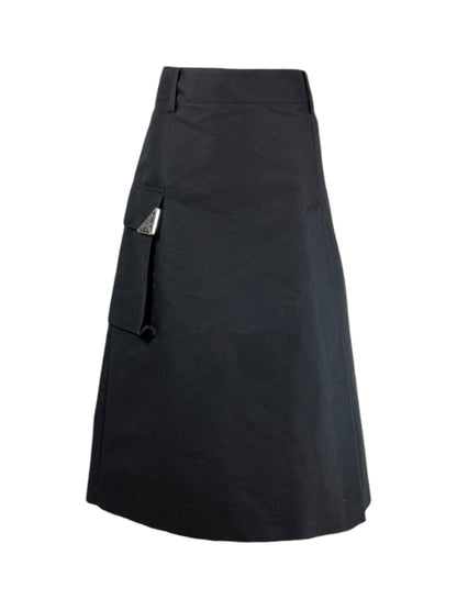 Prada 2023 black skirt trapeze