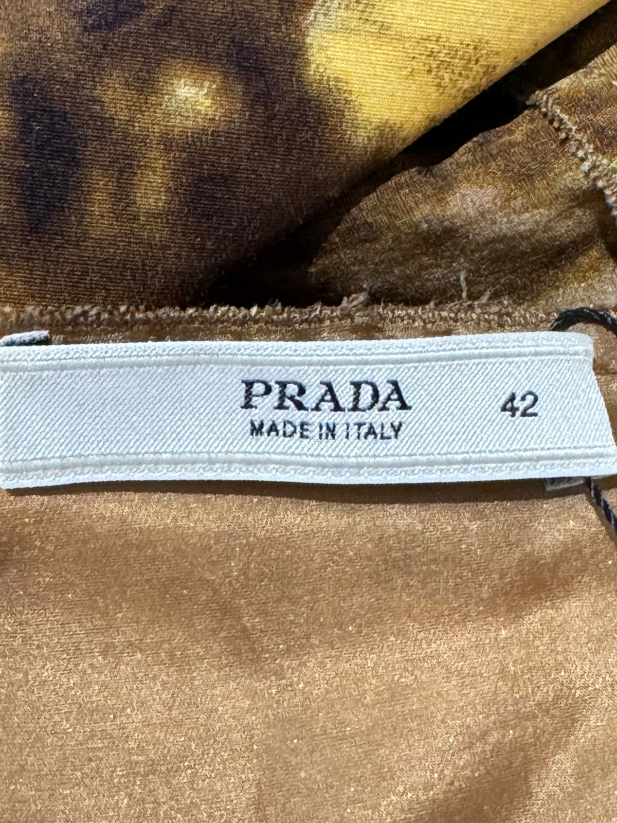 Prada Fall 2004 Architectural printed silk dress