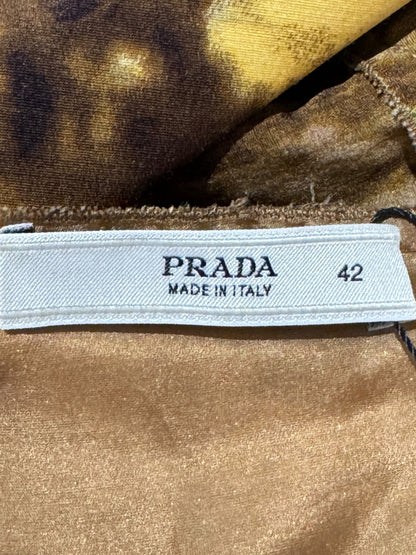 Prada Fall 2004 Architectural printed silk dress