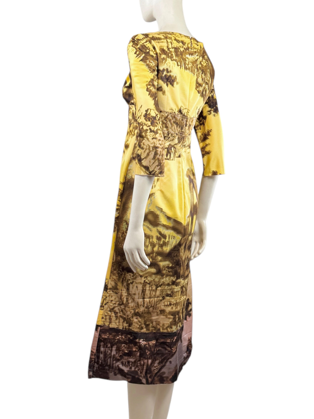 Prada Fall 2004 Architectural printed silk dress