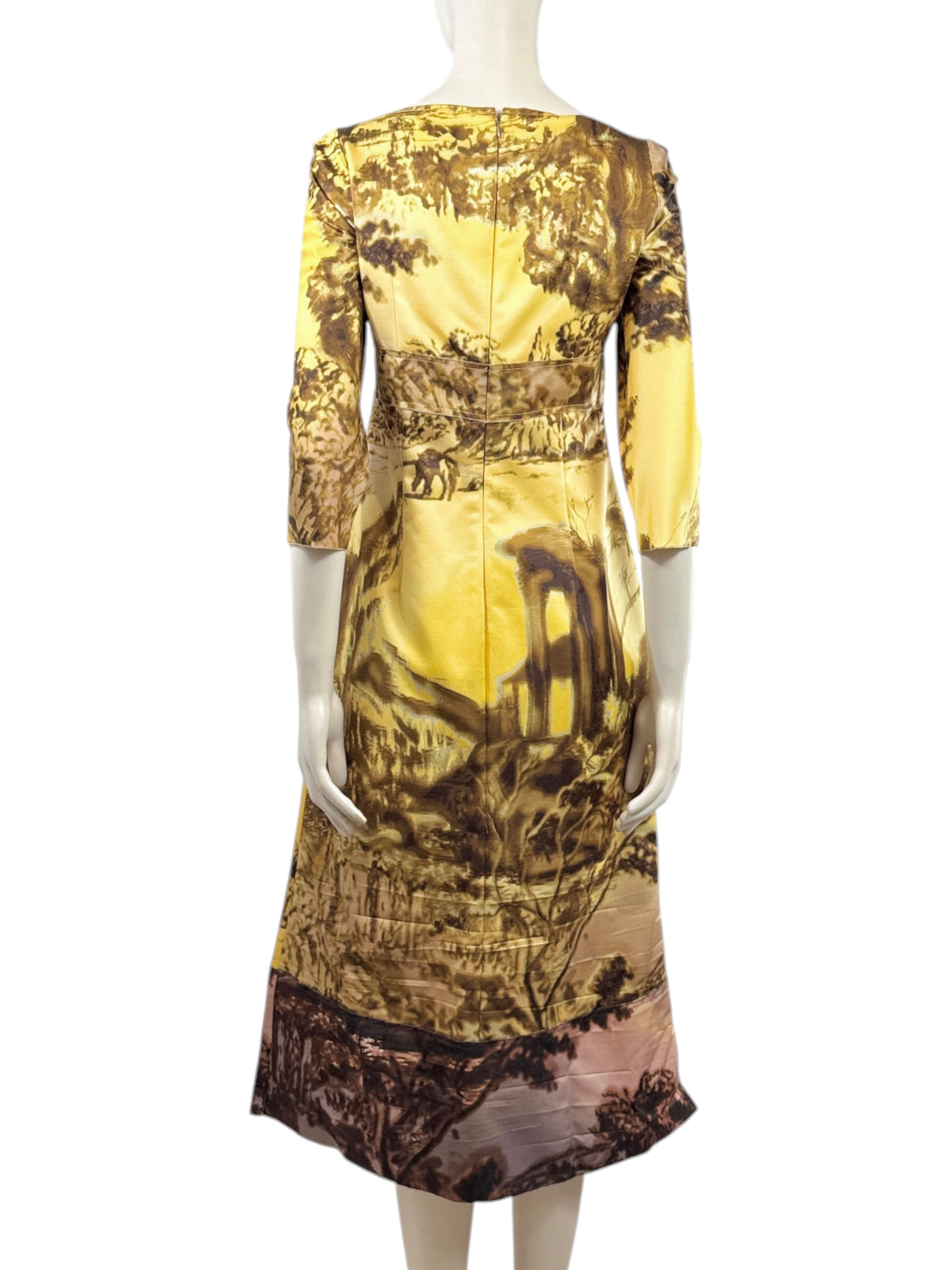 Prada Fall 2004 Architectural printed silk dress