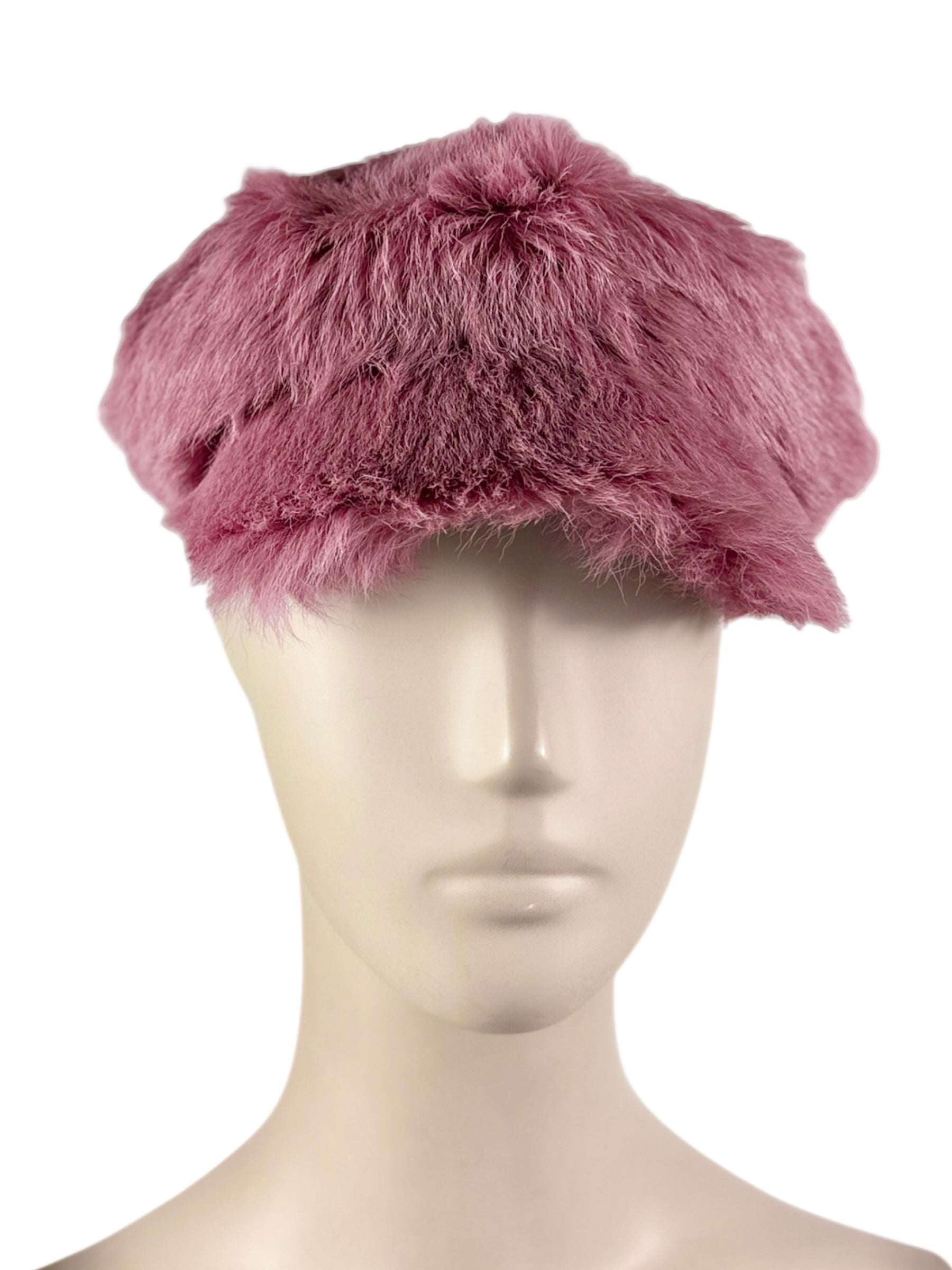 Prada Fall 2017 Pink pony hair cap