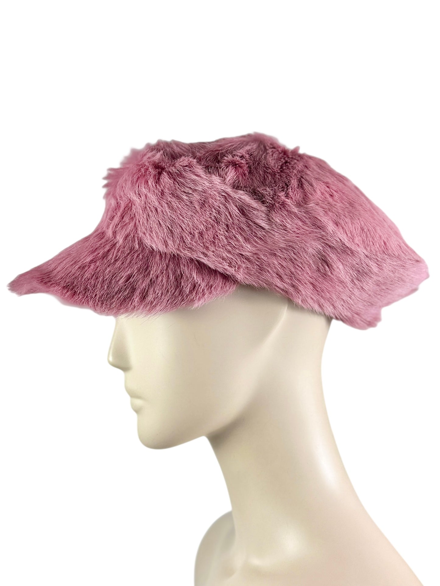Prada Fall 2017 Pink pony hair cap