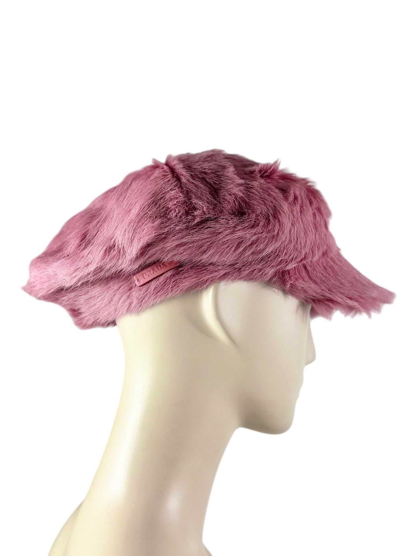 Prada Fall 2017 Pink pony hair cap