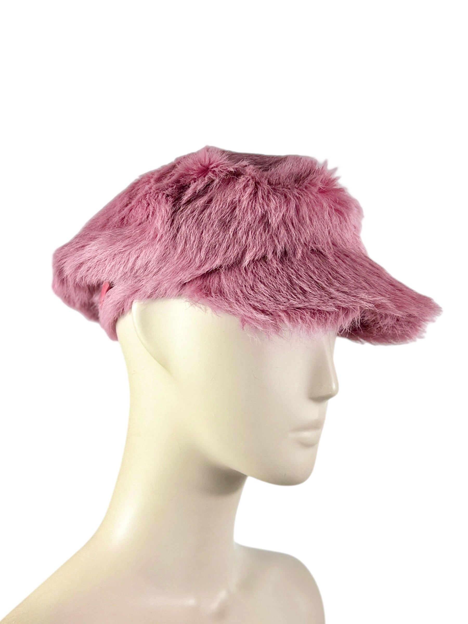 Prada Fall 2017 Pink pony hair cap