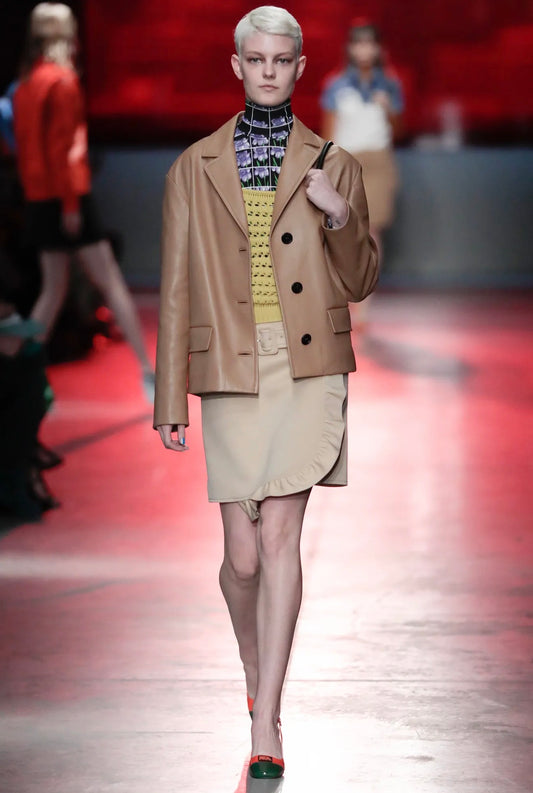 Prada Resort 2019 Look 25 Beige lambskin jacket