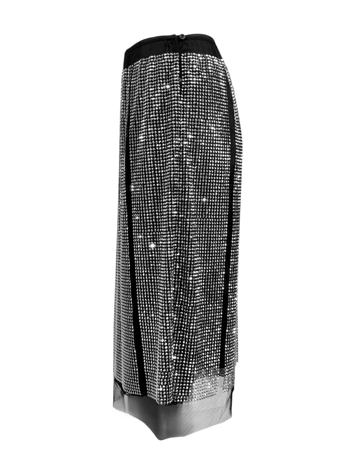 Prada Swarovski 2001 tulle crystal embellished skirt