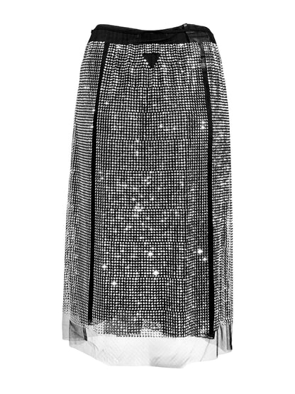 Prada Swarovski 2001 tulle crystal embellished skirt