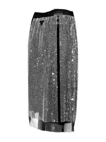 Prada Swarovski 2001 tulle crystal embellished skirt