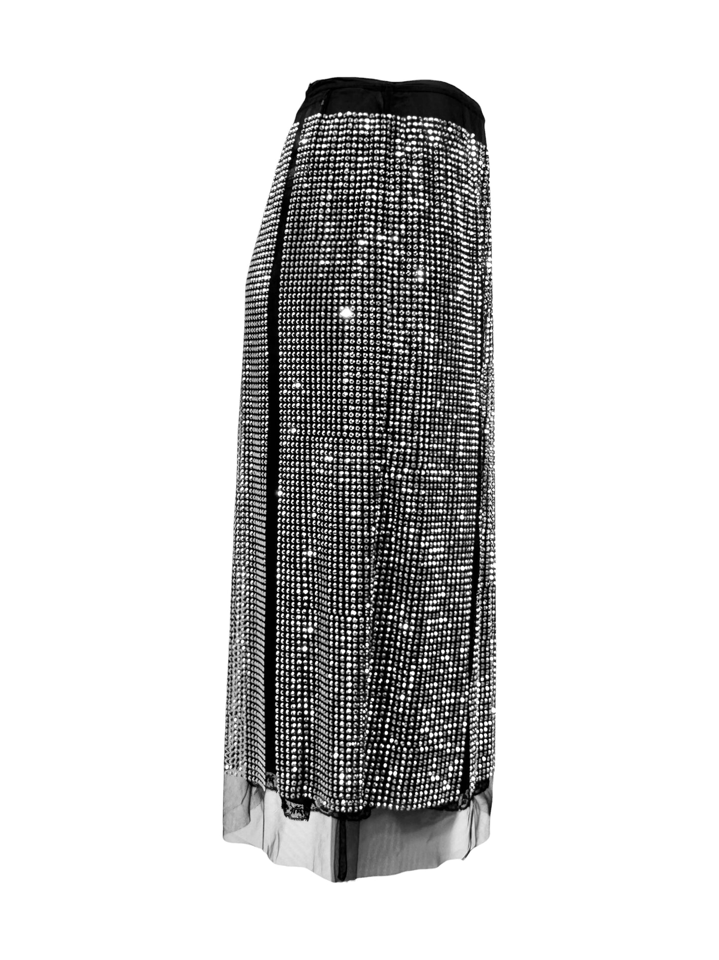 Prada Swarovski 2001 tulle crystal embellished skirt