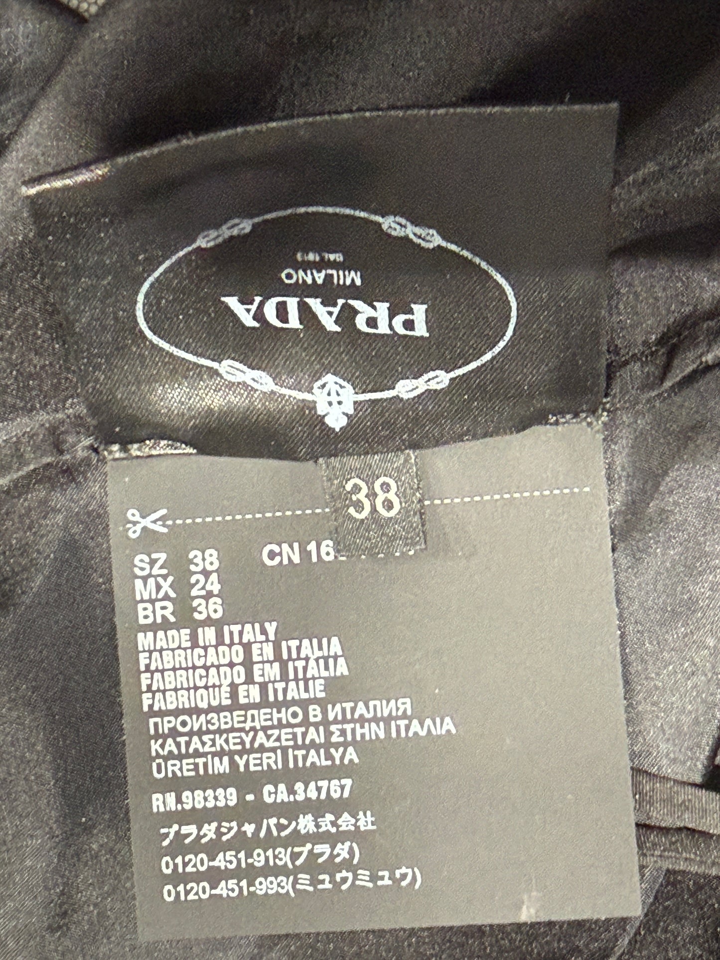 Prada Swarovski rhinestones set black 2021