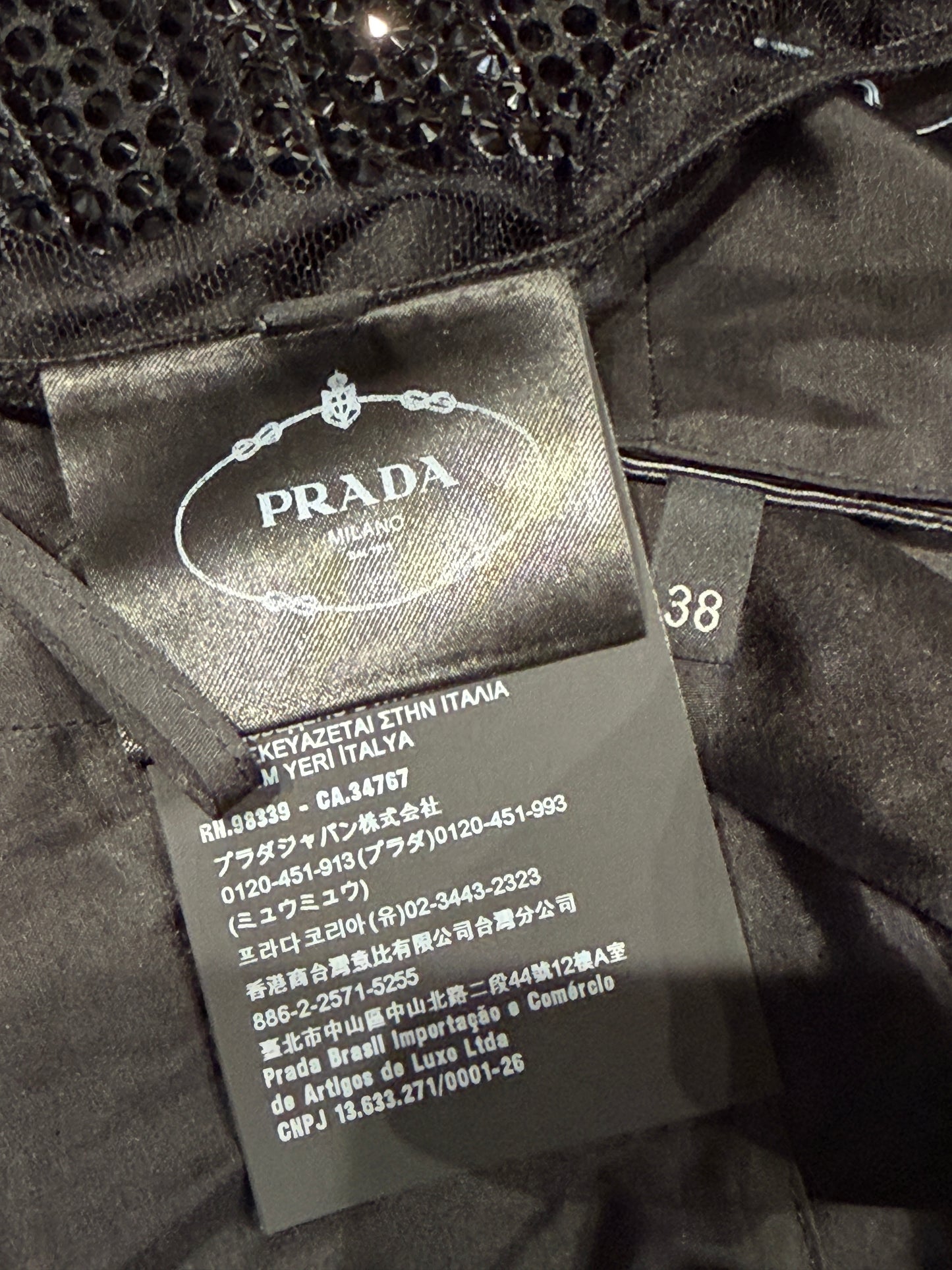 Prada Swarovski rhinestones set black 2021