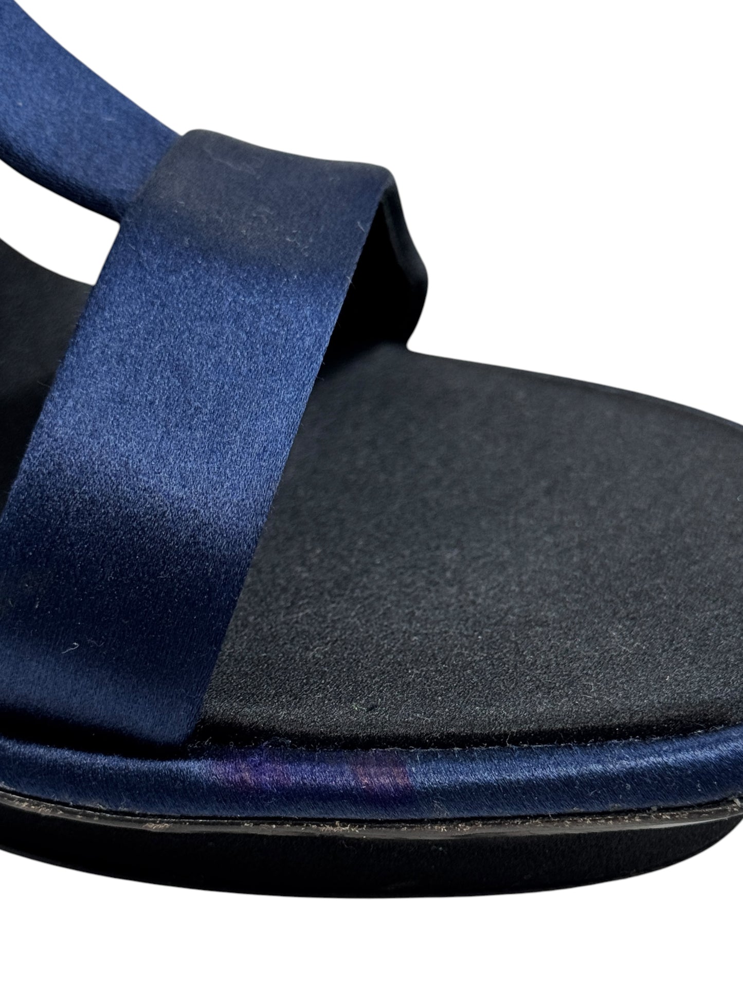 Prada leather satin boots black navy