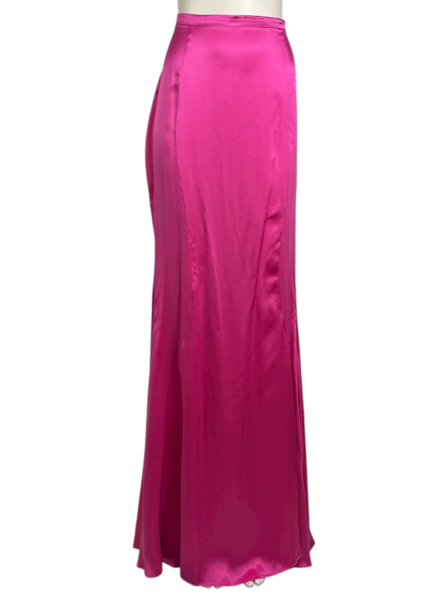 Roberto Cavalli - Long fuchsia satin skirt