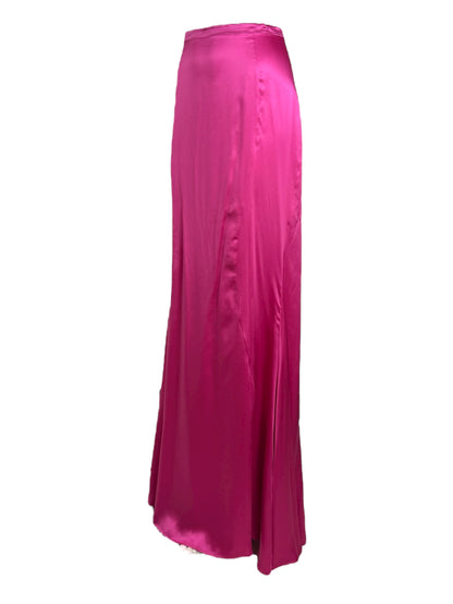 Roberto Cavalli - Long fuchsia satin skirt