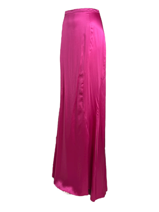Roberto Cavalli - Long fuchsia satin skirt