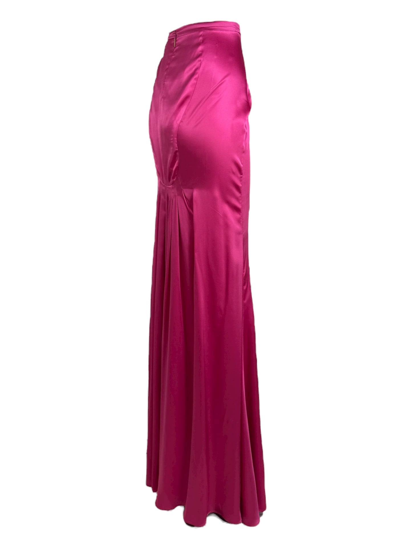 Roberto Cavalli - Long fuchsia satin skirt
