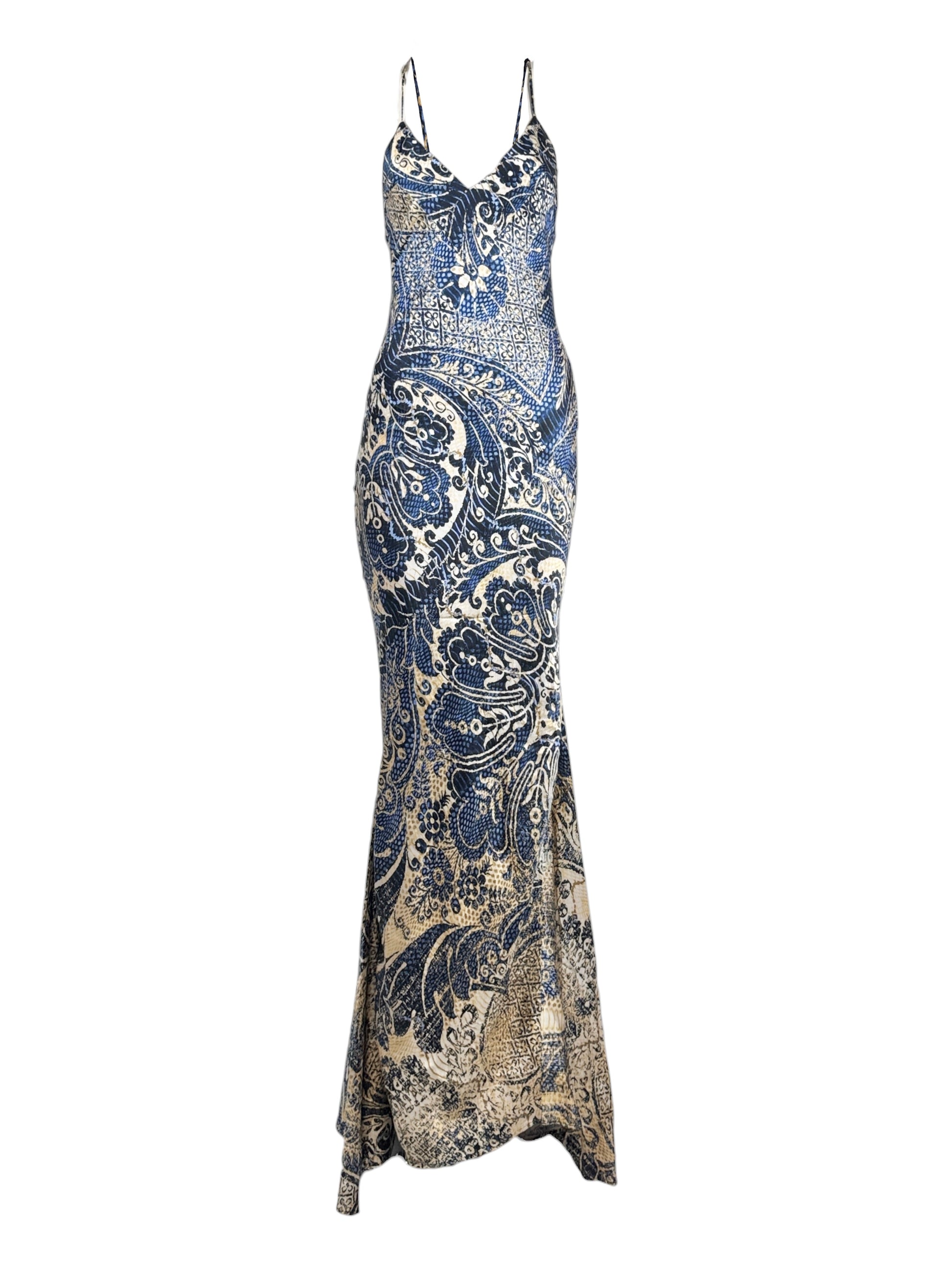 Roberto Cavalli 2005 Maxi printed silk dress