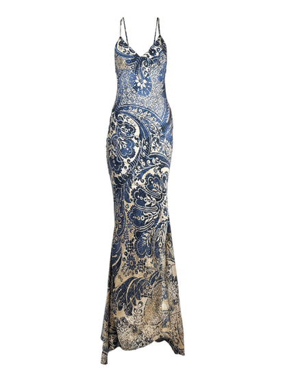 Roberto Cavalli 2005 Maxi printed silk dress