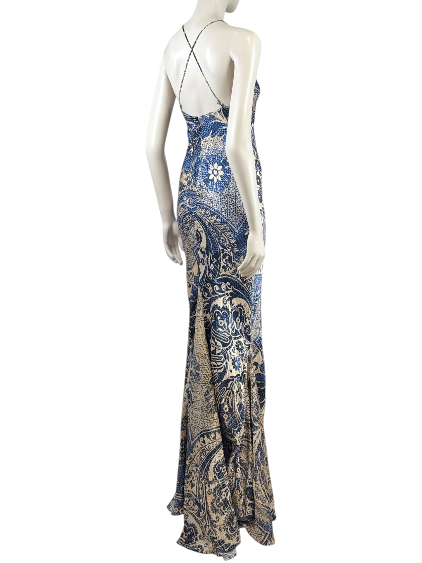 Roberto Cavalli 2005 Maxi printed silk dress