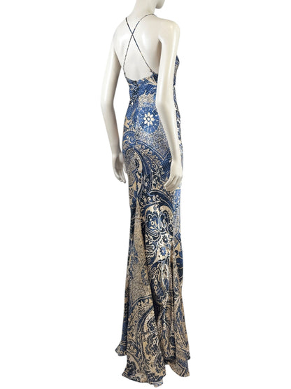 Roberto Cavalli 2005 Maxi printed silk dress