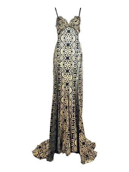 Roberto Cavalli 2005 Maxi silk printed dress