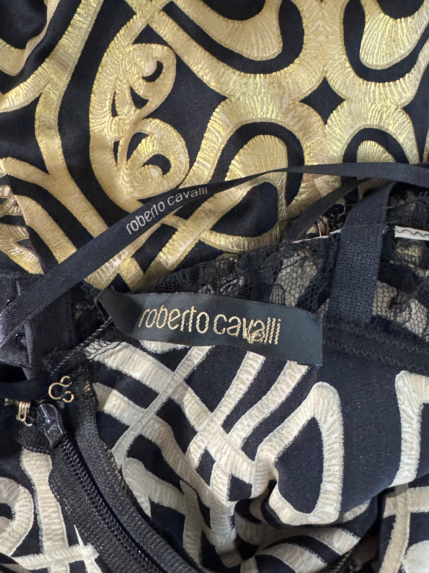 Roberto Cavalli 2005 Maxi silk printed dress