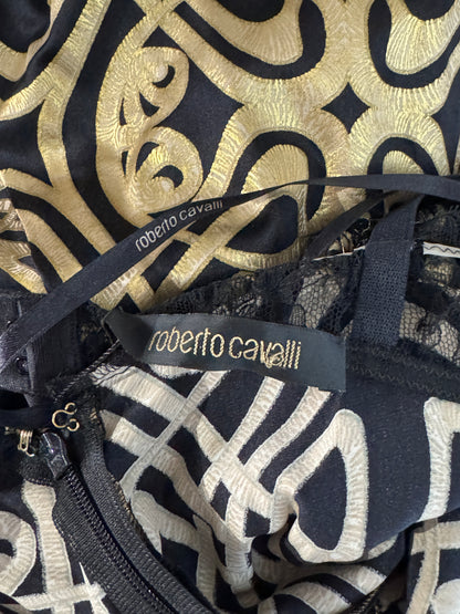 Roberto Cavalli 2005 Maxi silk printed dress