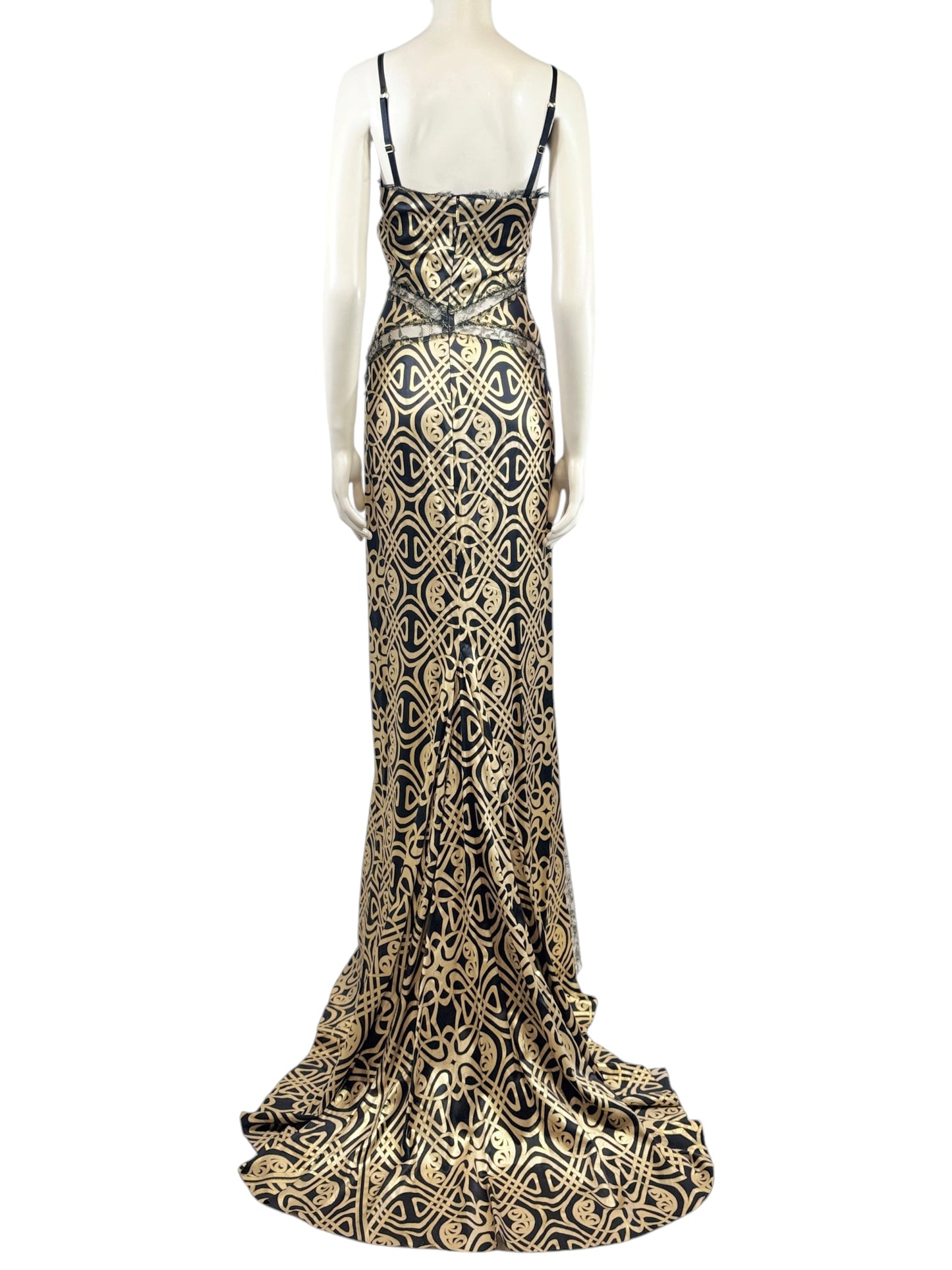 Roberto Cavalli 2005 Maxi silk printed dress