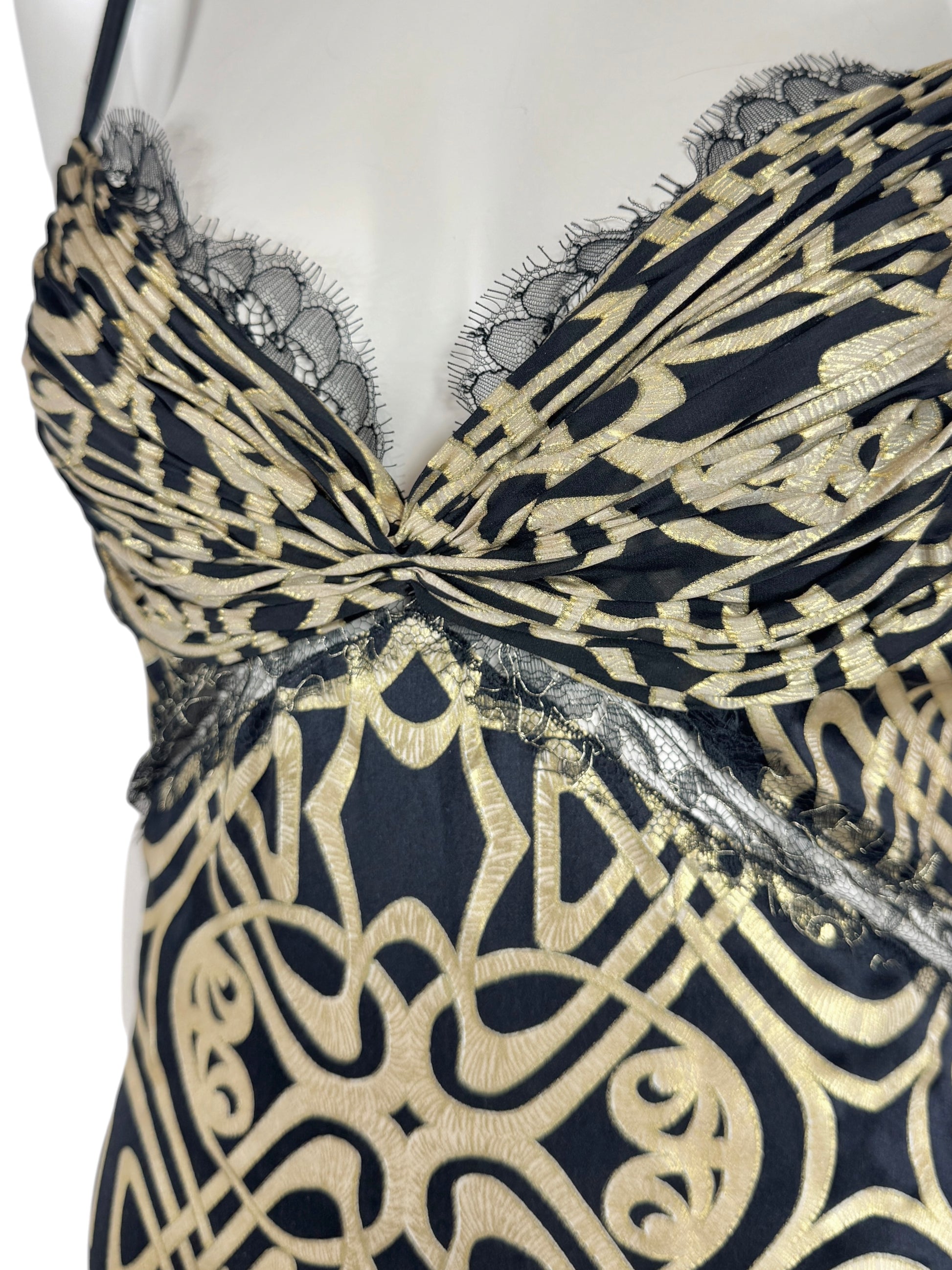 Roberto Cavalli 2005 Maxi silk printed dress