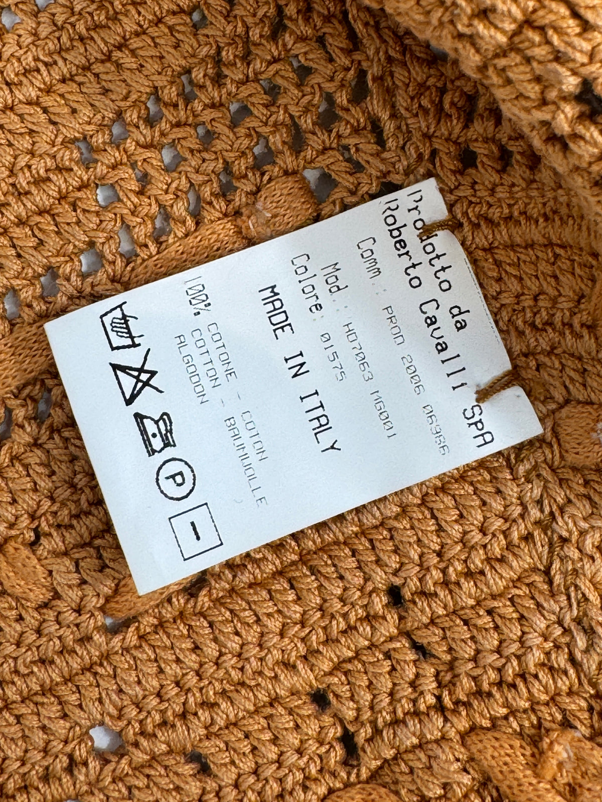 Roberto Cavalli 2006 Cropped vest gold lacquered knit