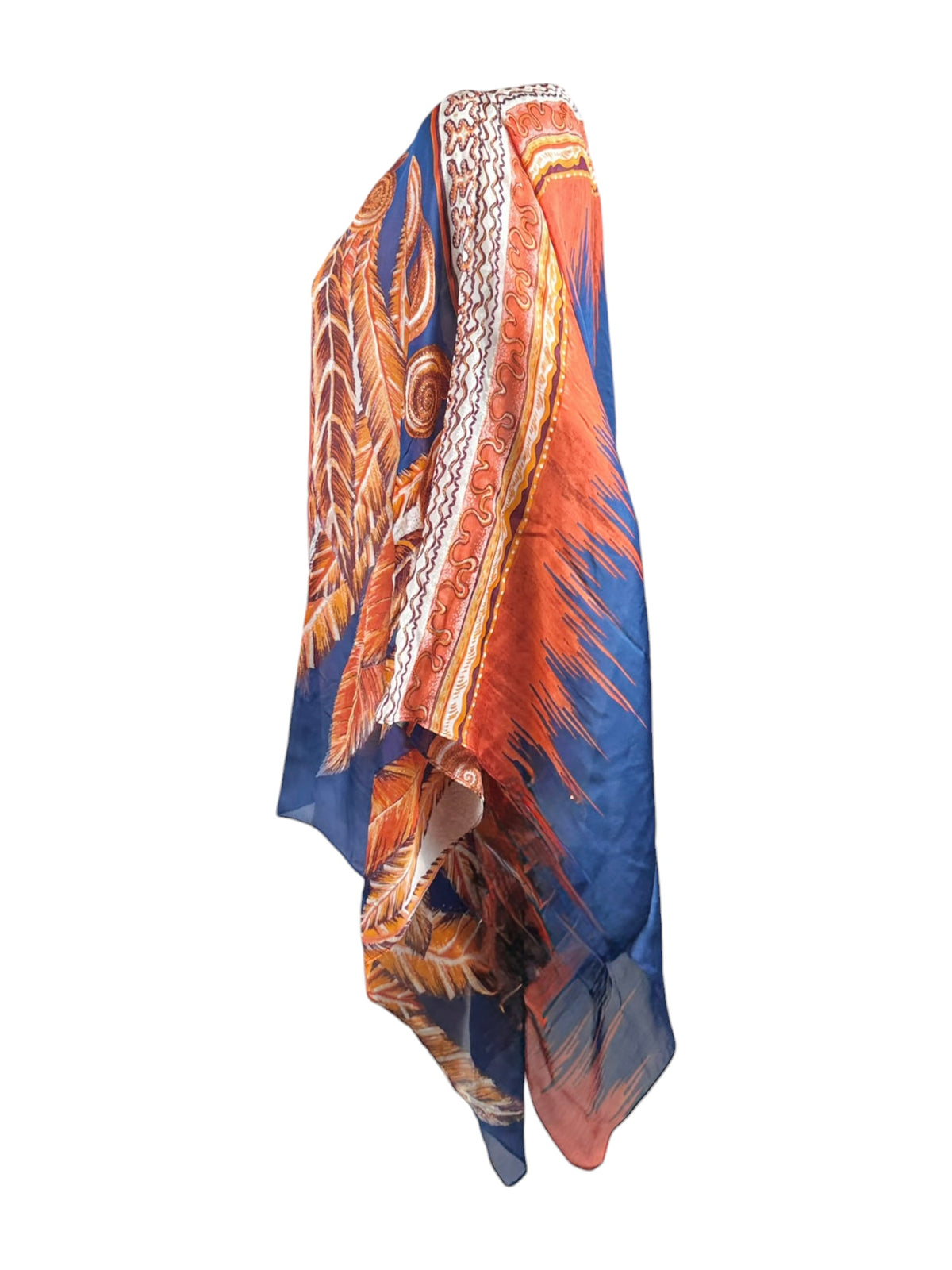 Roberto Cavalli 2011 Printed feather silk tunic