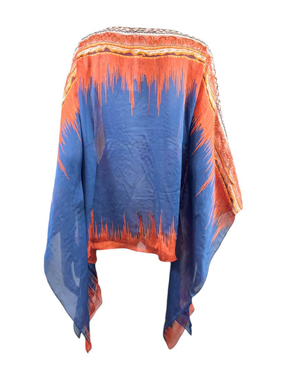 Roberto Cavalli 2011 Printed feather silk tunic