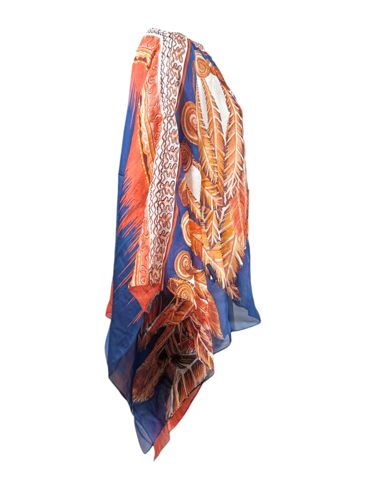 Roberto Cavalli 2011 Printed feather silk tunic