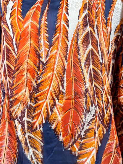 Roberto Cavalli 2011 Printed feather silk tunic