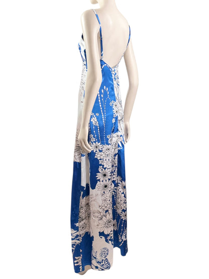Roberto Cavalli Fall 2005 Long printed satin dress