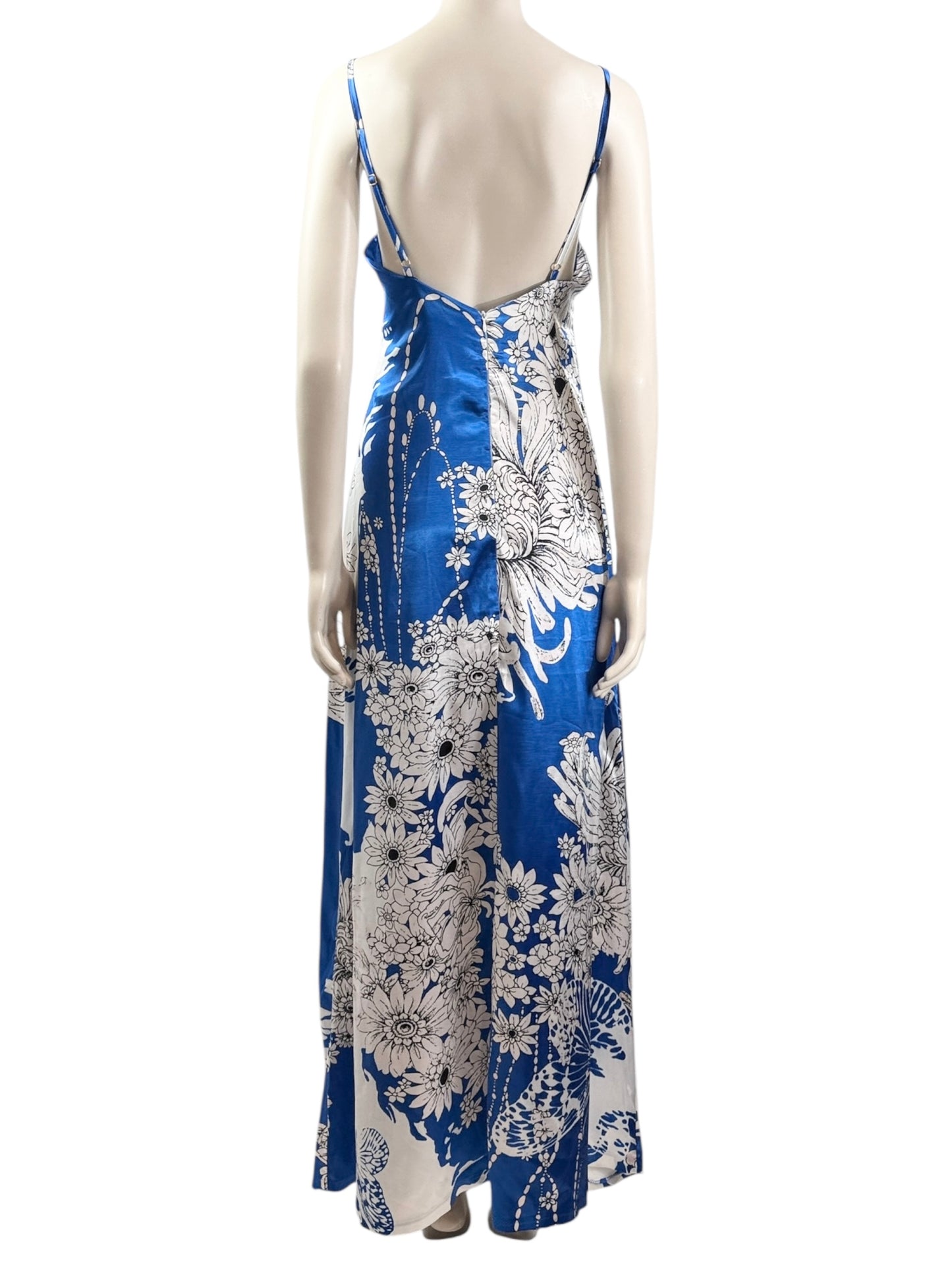 Roberto Cavalli Fall 2005 Long printed satin dress
