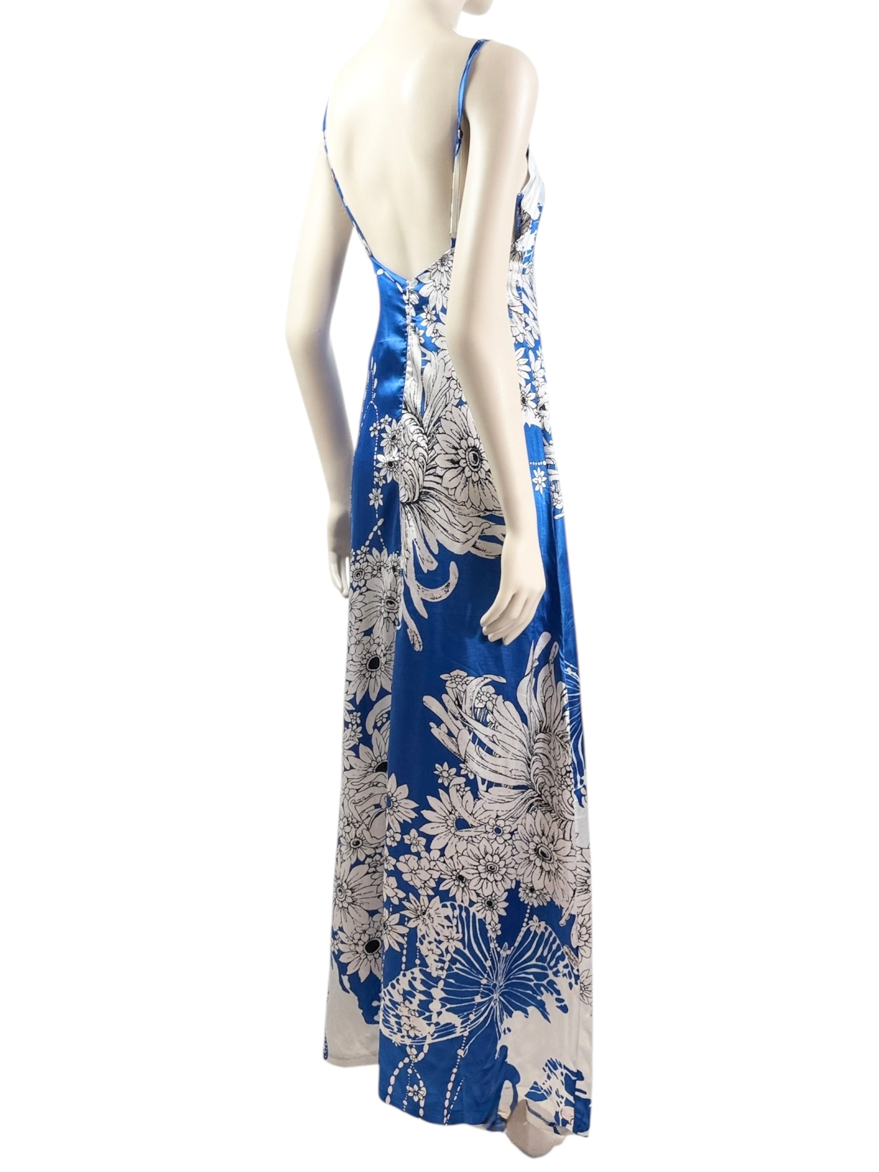 Roberto Cavalli Fall 2005 Long printed satin dress