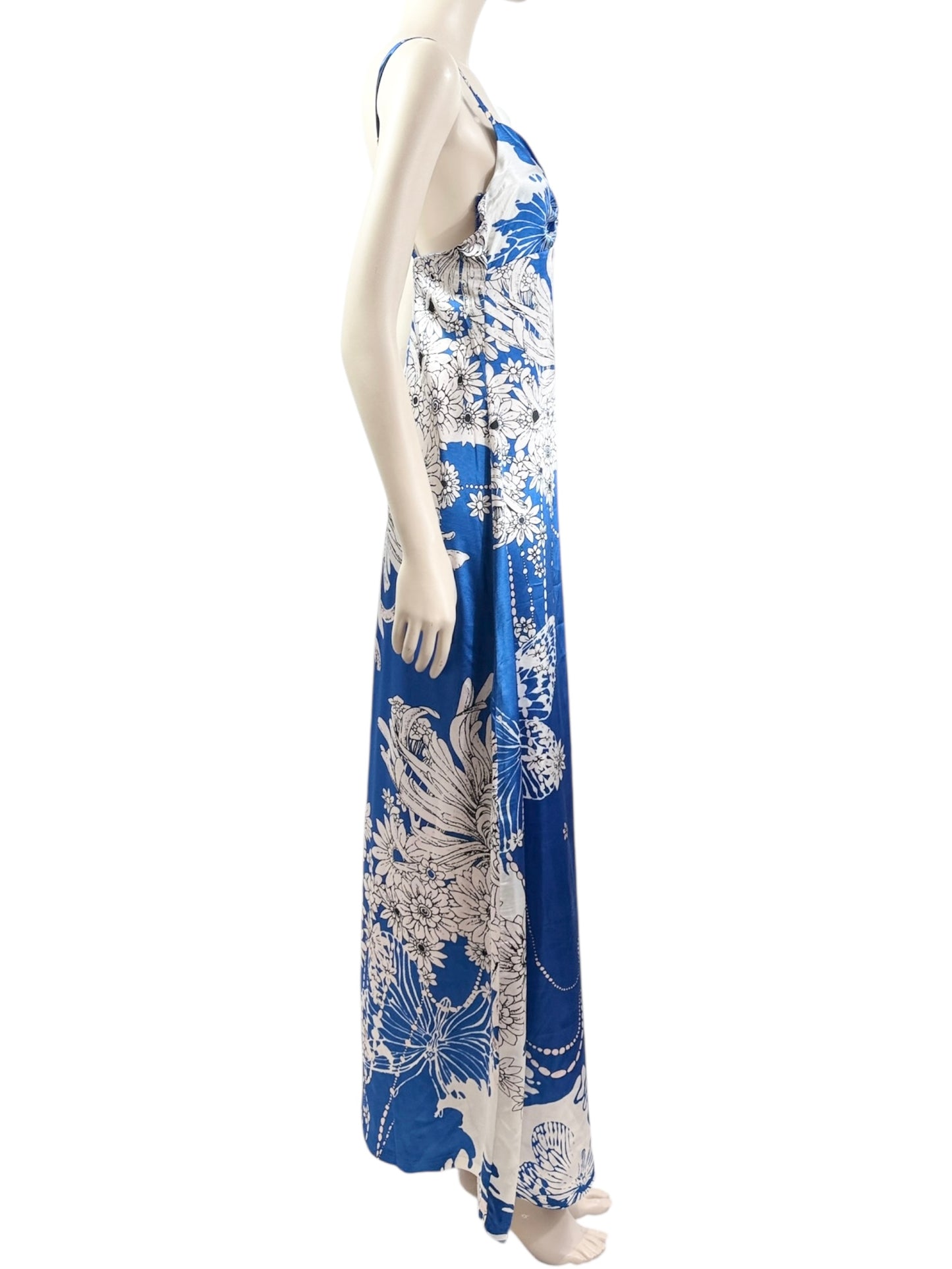 Roberto Cavalli Fall 2005 Long printed satin dress