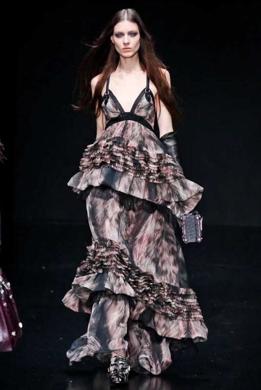 Roberto Cavalli Fall 2012 Look 40 Long silk dress