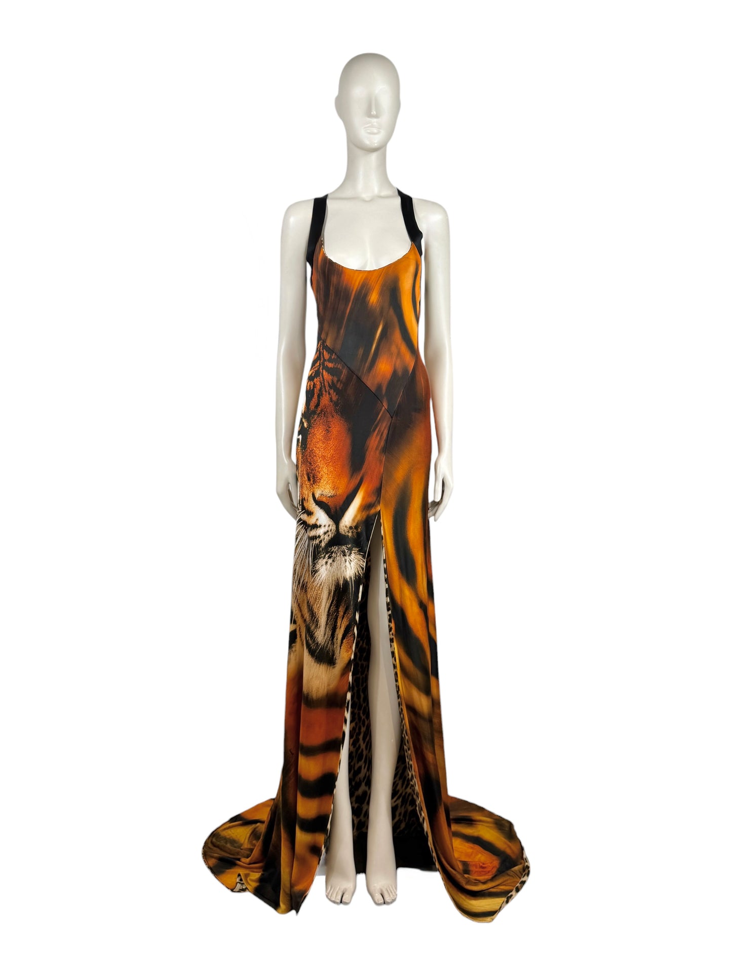 Roberto Cavalli Fausto Puglisi Spring 2022 Look 15 Maxi tiger dress
